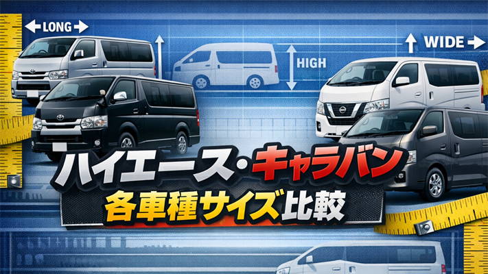 ハイエース・キャラバン各車種サイズ比較